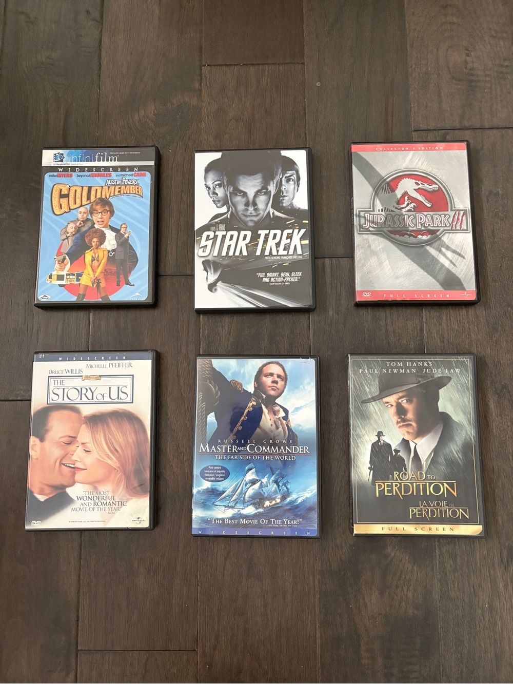Lot of 6 DVDs: Star Trek, Jurassic Park III, Austin Powers Goldmember, and More